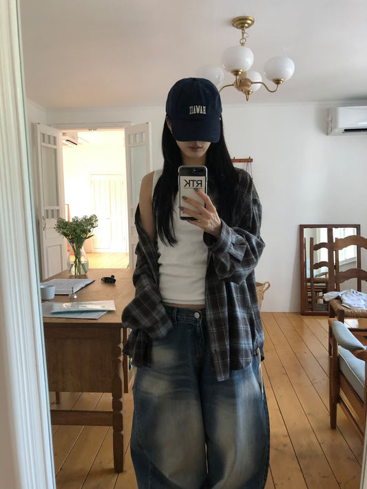 Fleeced Checkered Shirt Outer|2色入