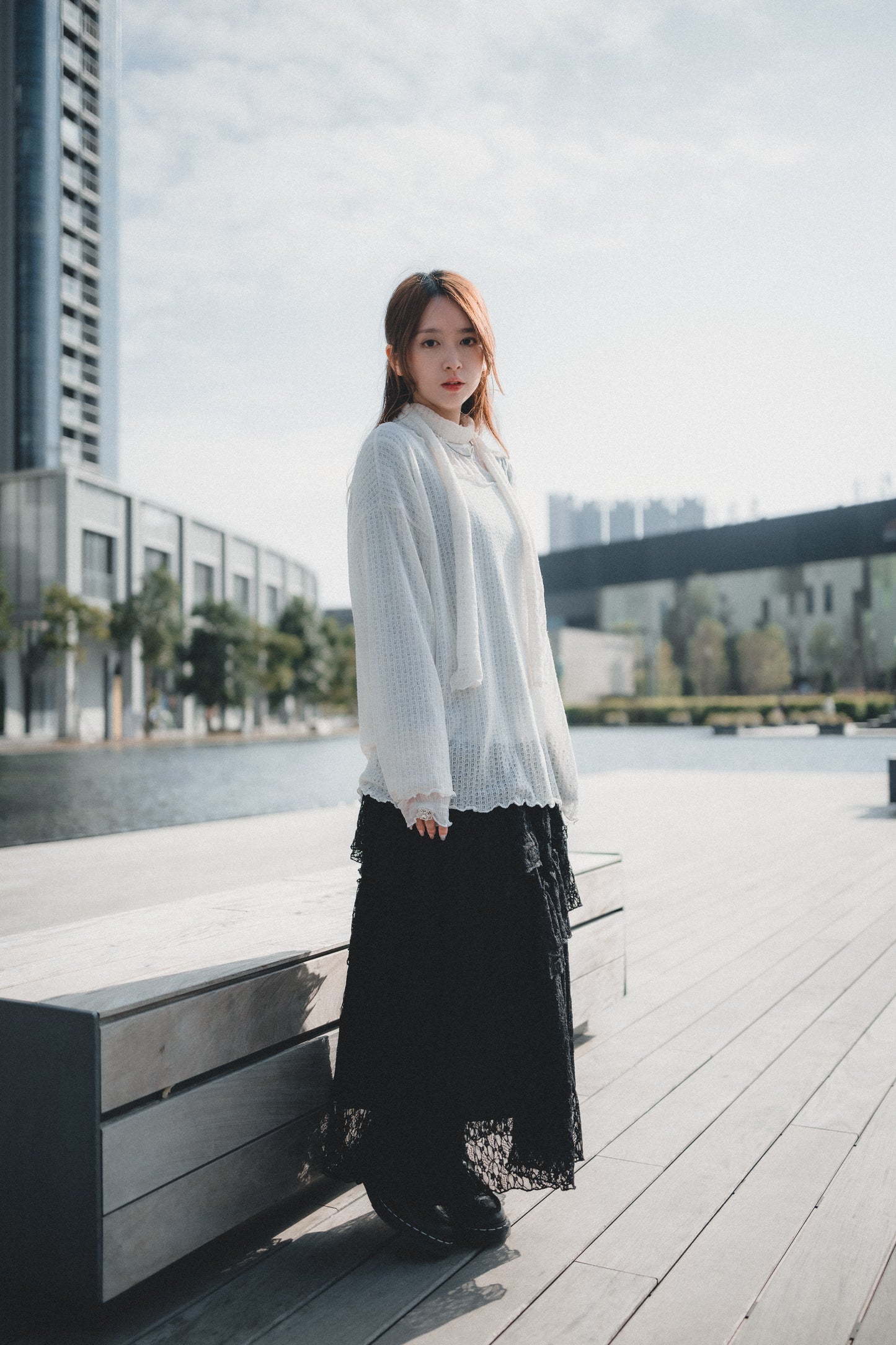 層層荷葉Lace半身裙|2色入