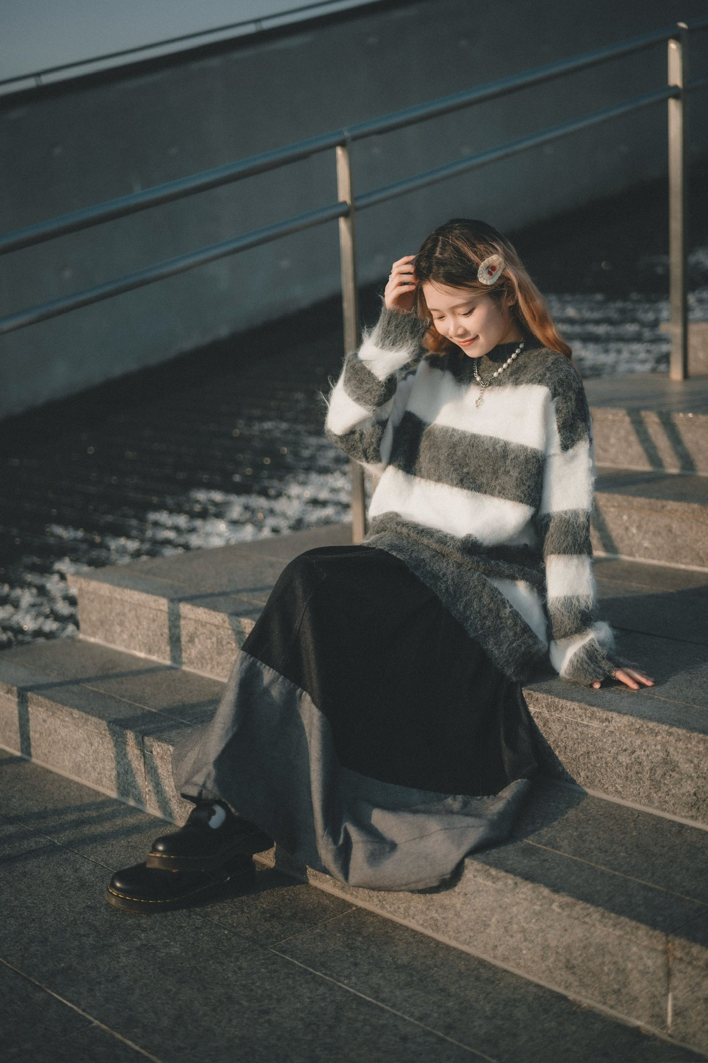 50%羊毛🐏 拼色間條圓領上衣|4色入