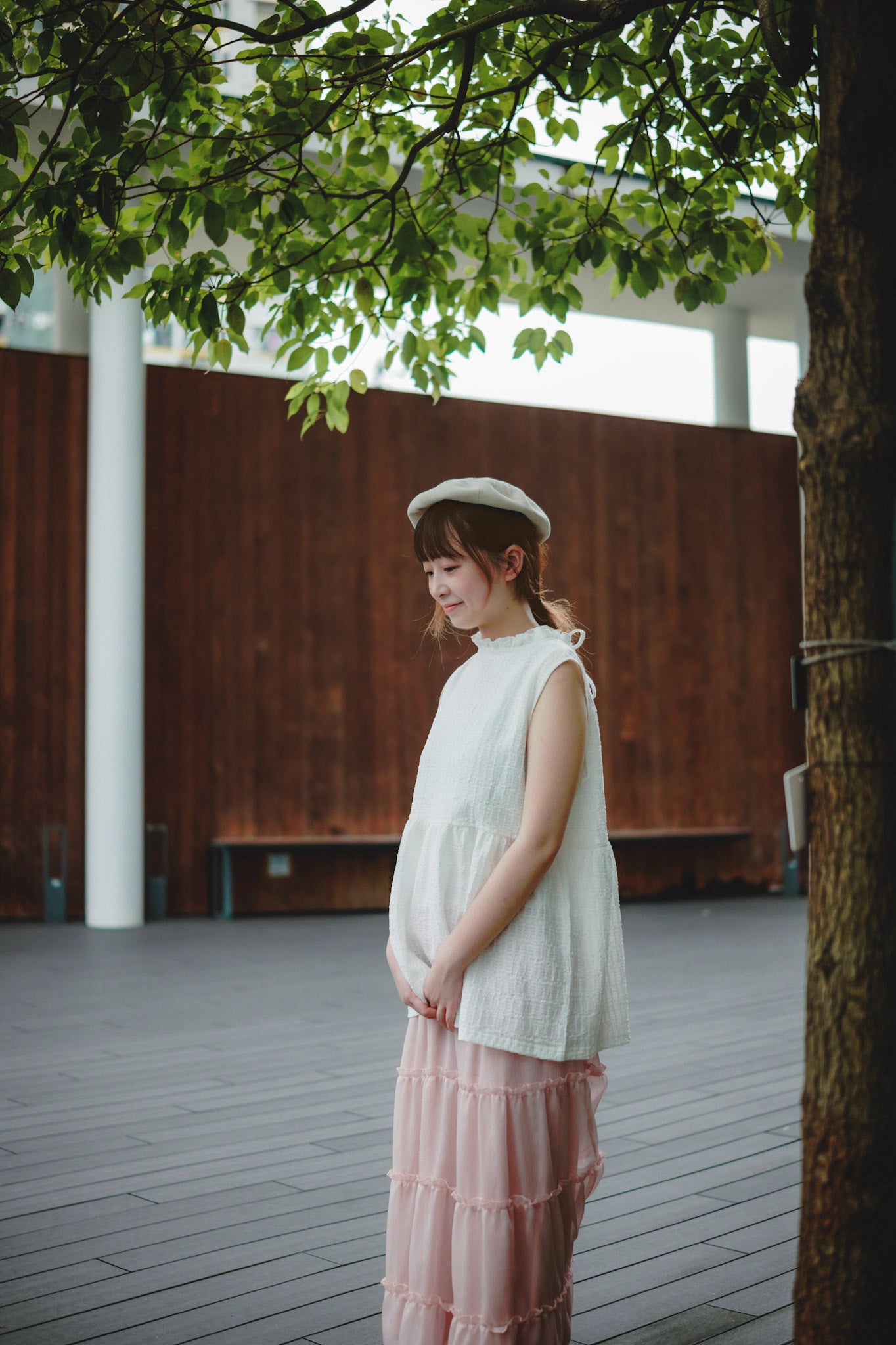 甜美蝴蝶綁帶小花邊背心|3色入