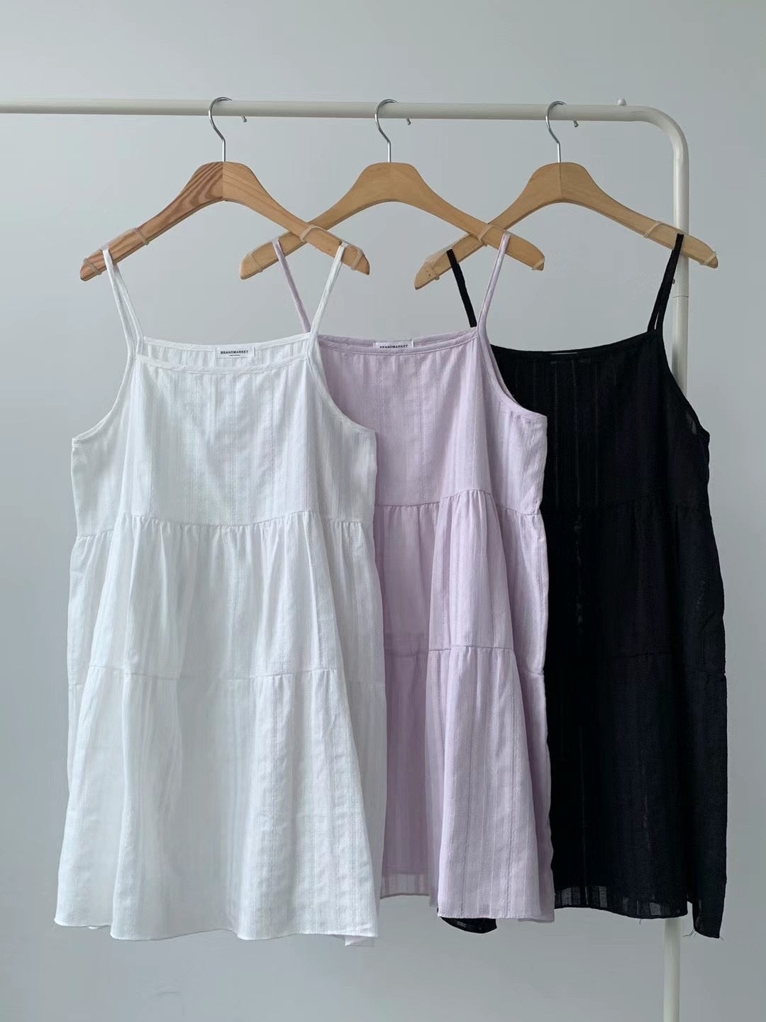 百搭疊穿暗花吊帶背心裙|3色入