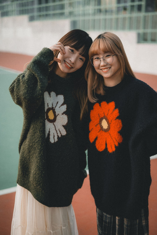 人氣款式🌼 日系花花針織上衣 | 3色入