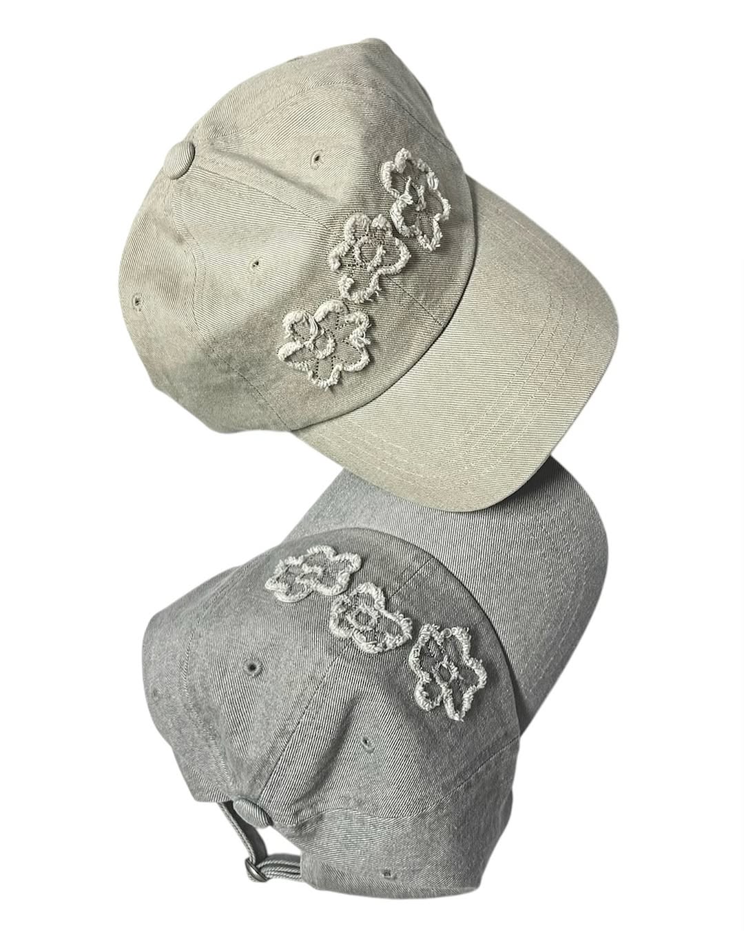 Vintage Flower Denim Cap|5色入