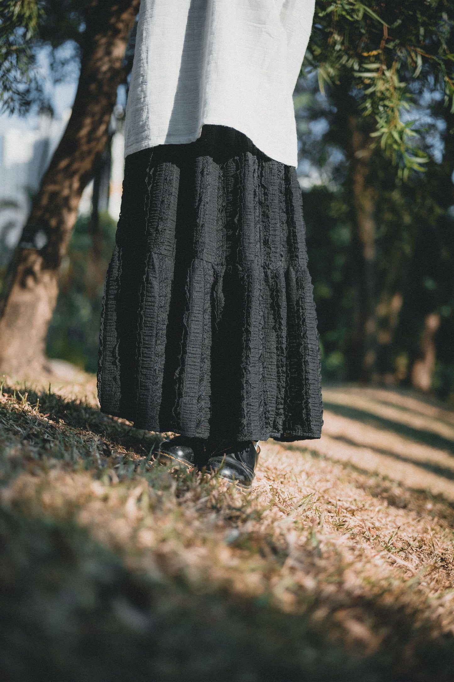 溫柔紋理感蕾絲半身裙|2色入