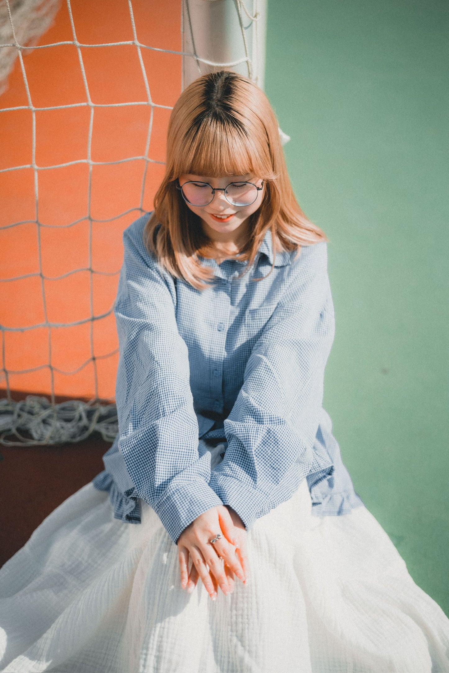 RUFFLE下襬➿小格子襯衫|4色入