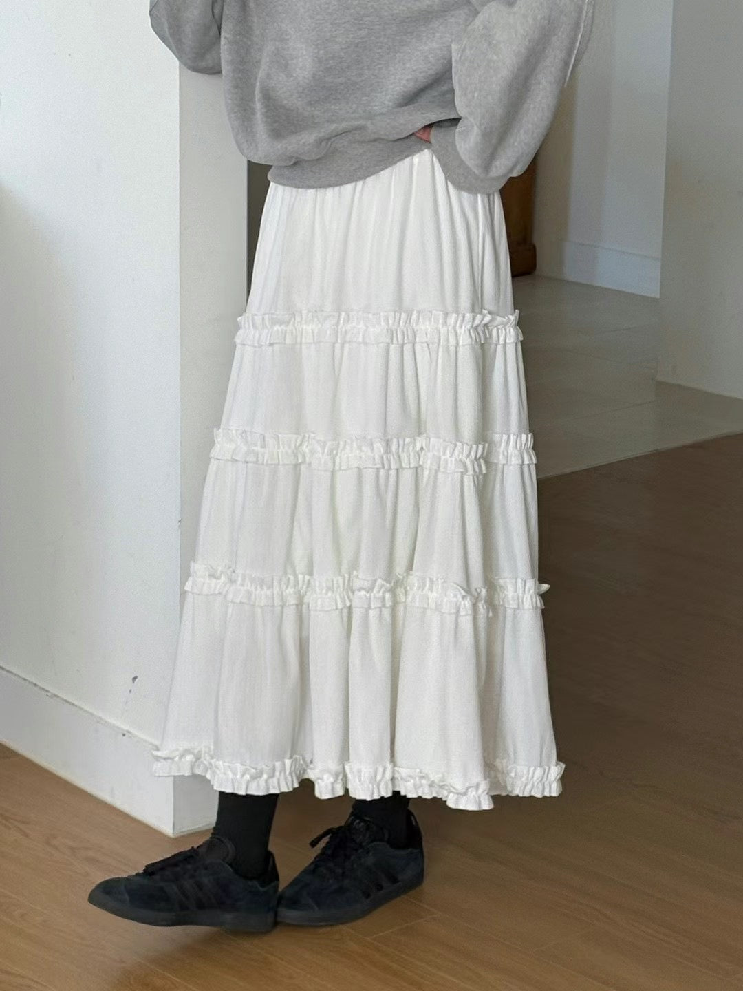 保暖毛底🧣 Ruffle花邊蛋糕裙|2色入