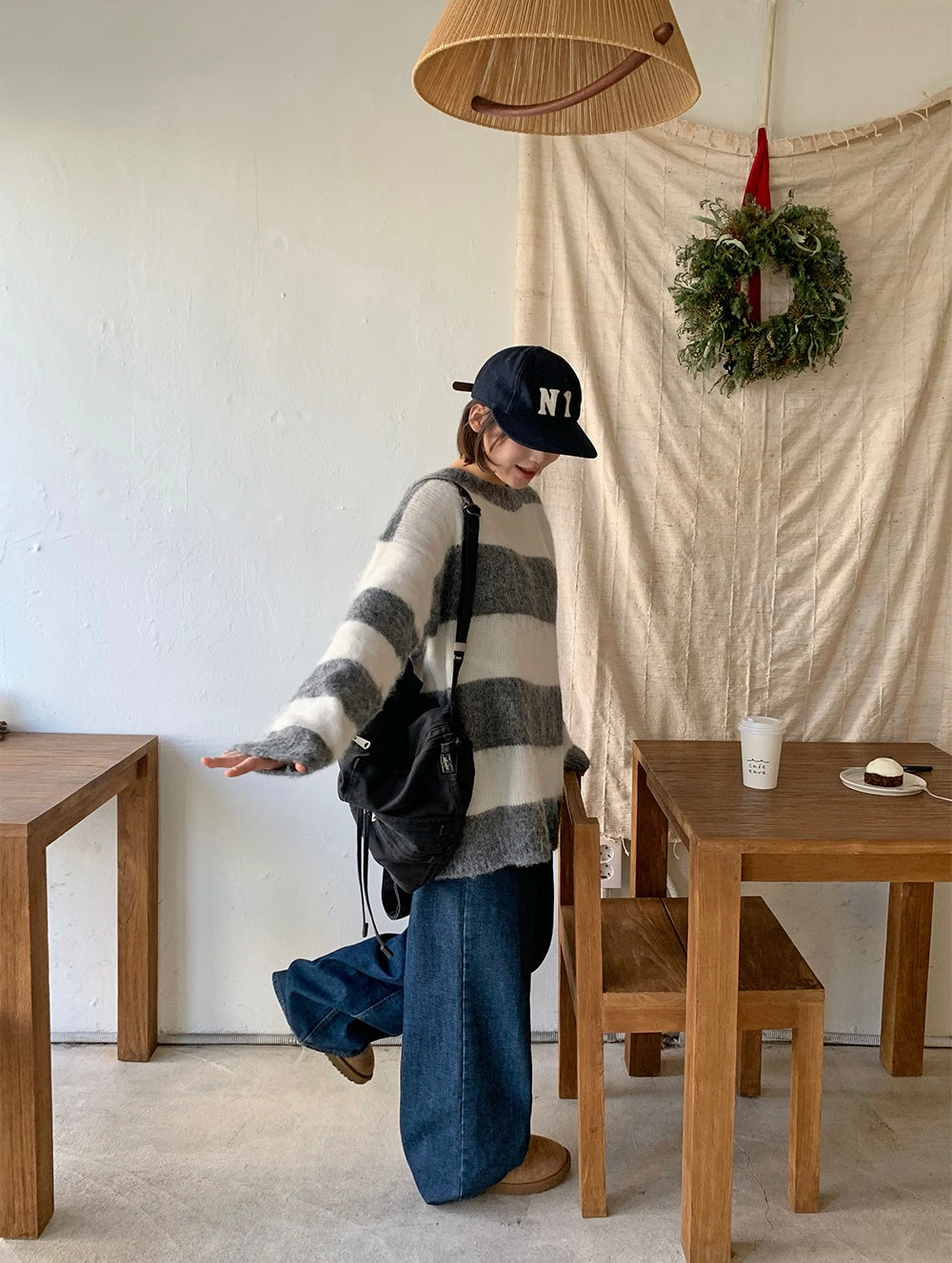 50%羊毛🐏 拼色間條圓領上衣|4色入