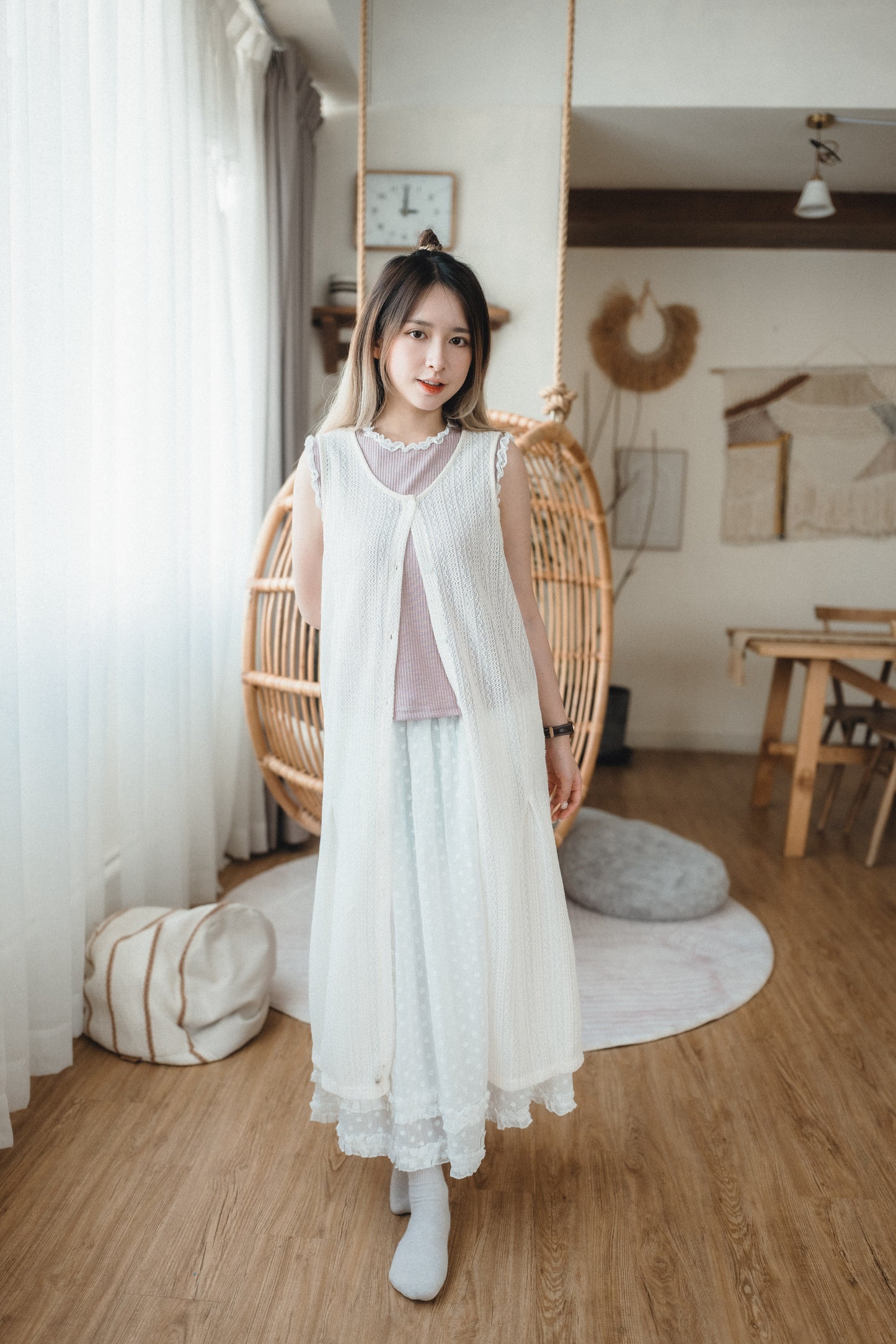 春夏🌿 藤織開鈕長外搭|3色入