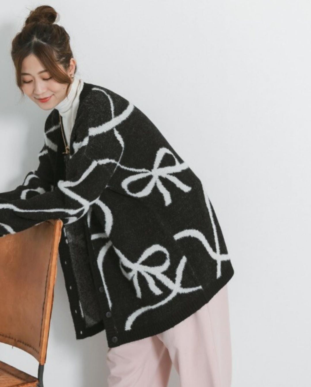 超靚必入😭❣️線描蝴蝶結針織外套|3色入