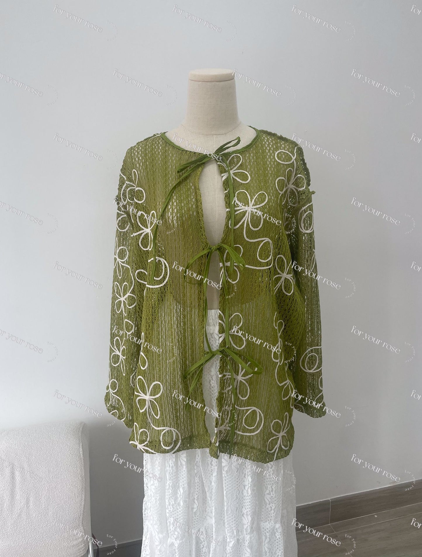 白花花pattern網洞outer|5色入