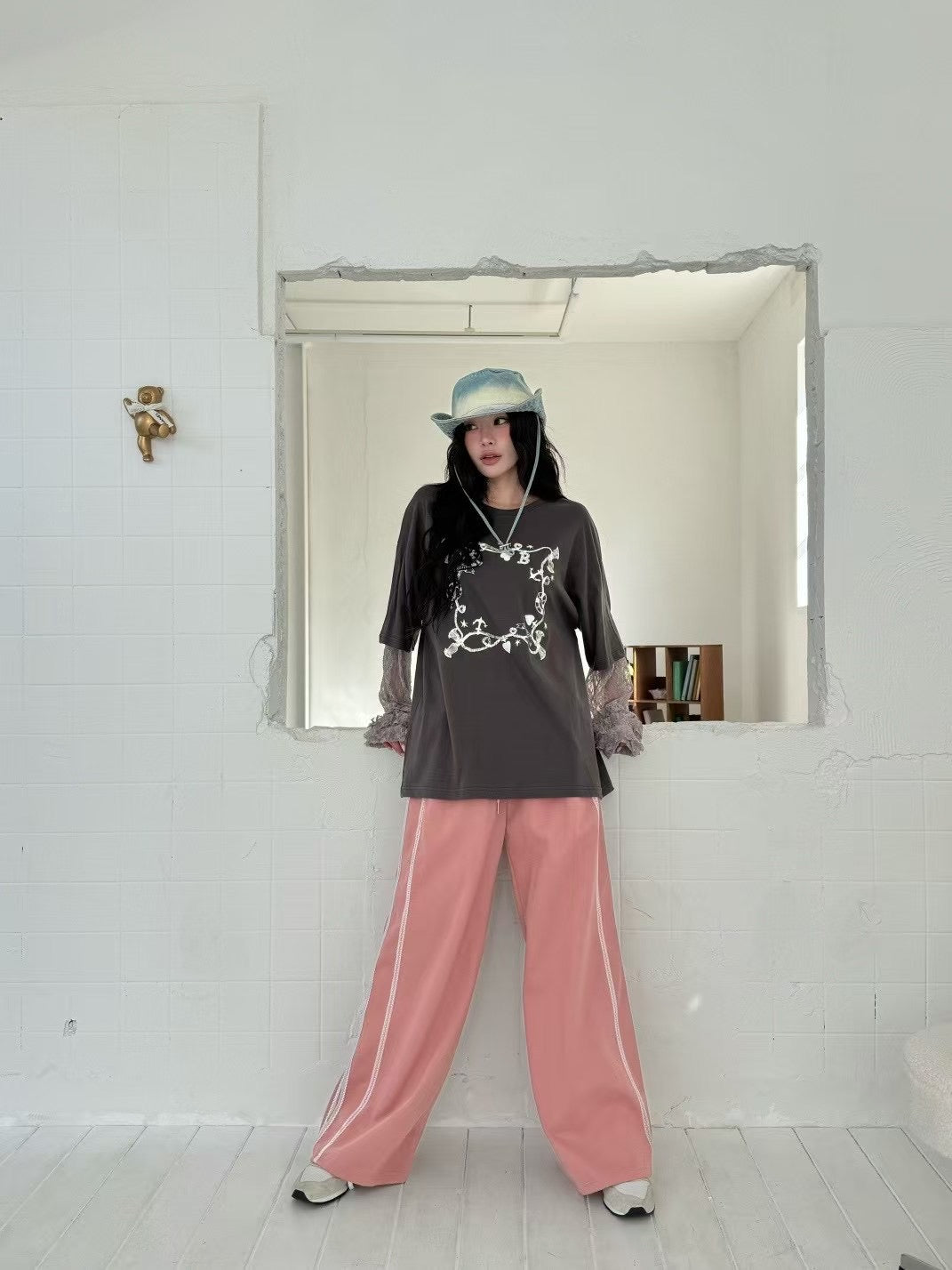 ROMANTIC RUFFLE LACE SLEEVES TEE | 3色入