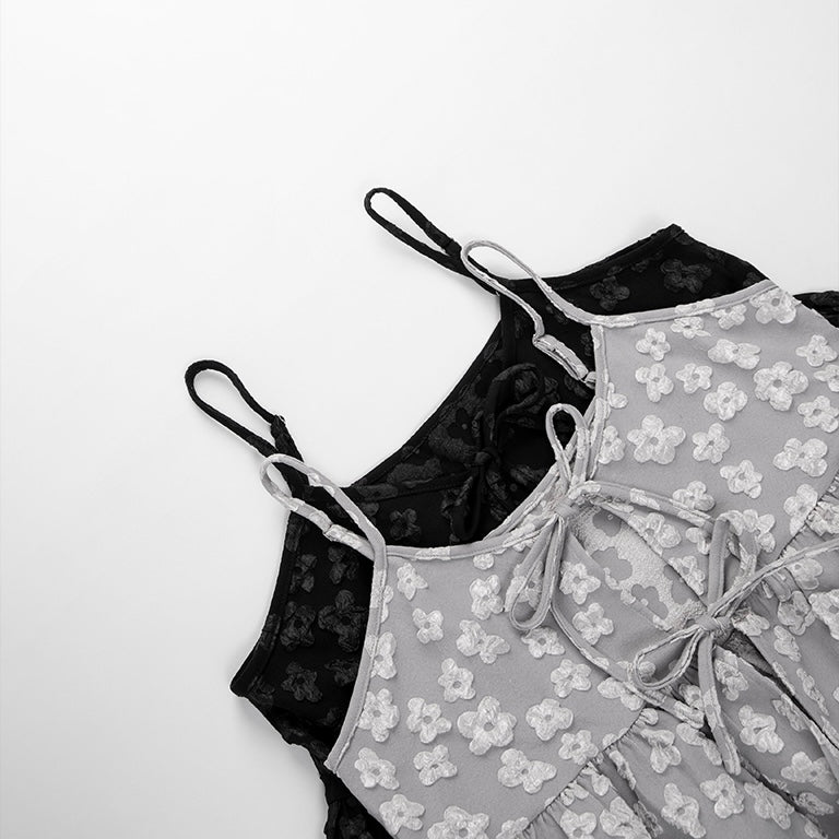 元気🌼 光澤大花花印壓綁帶外搭|2色入