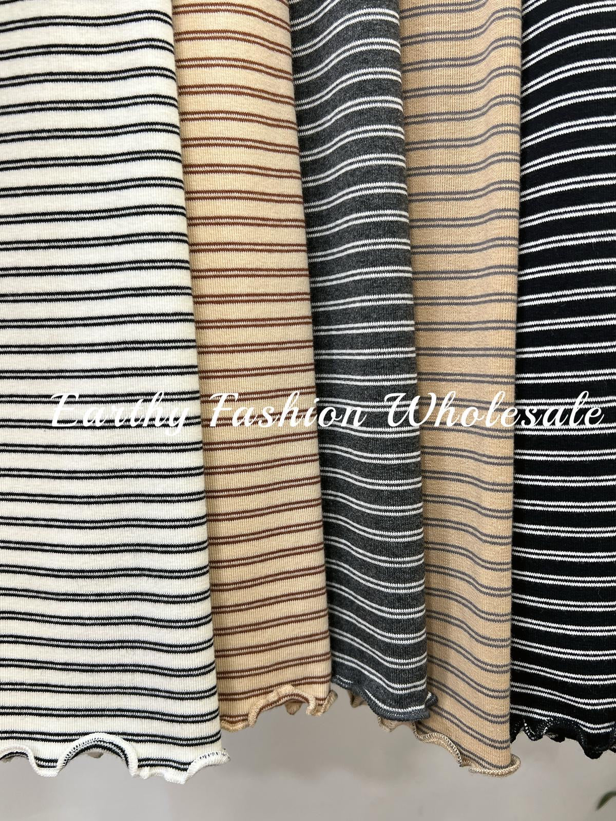 小企領條紋滾邊打底|5色入