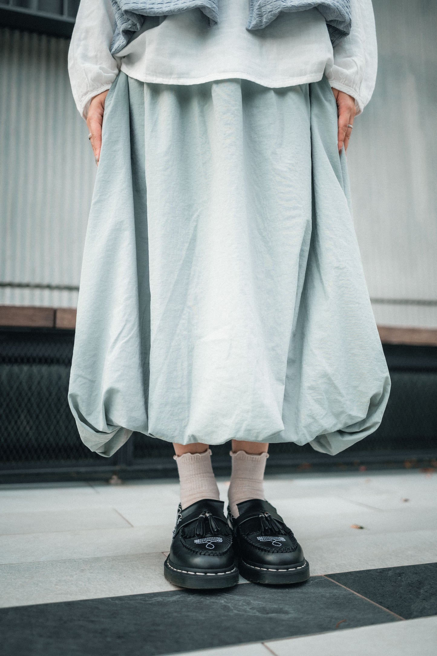 泡泡感索索料花苞裙|3色入