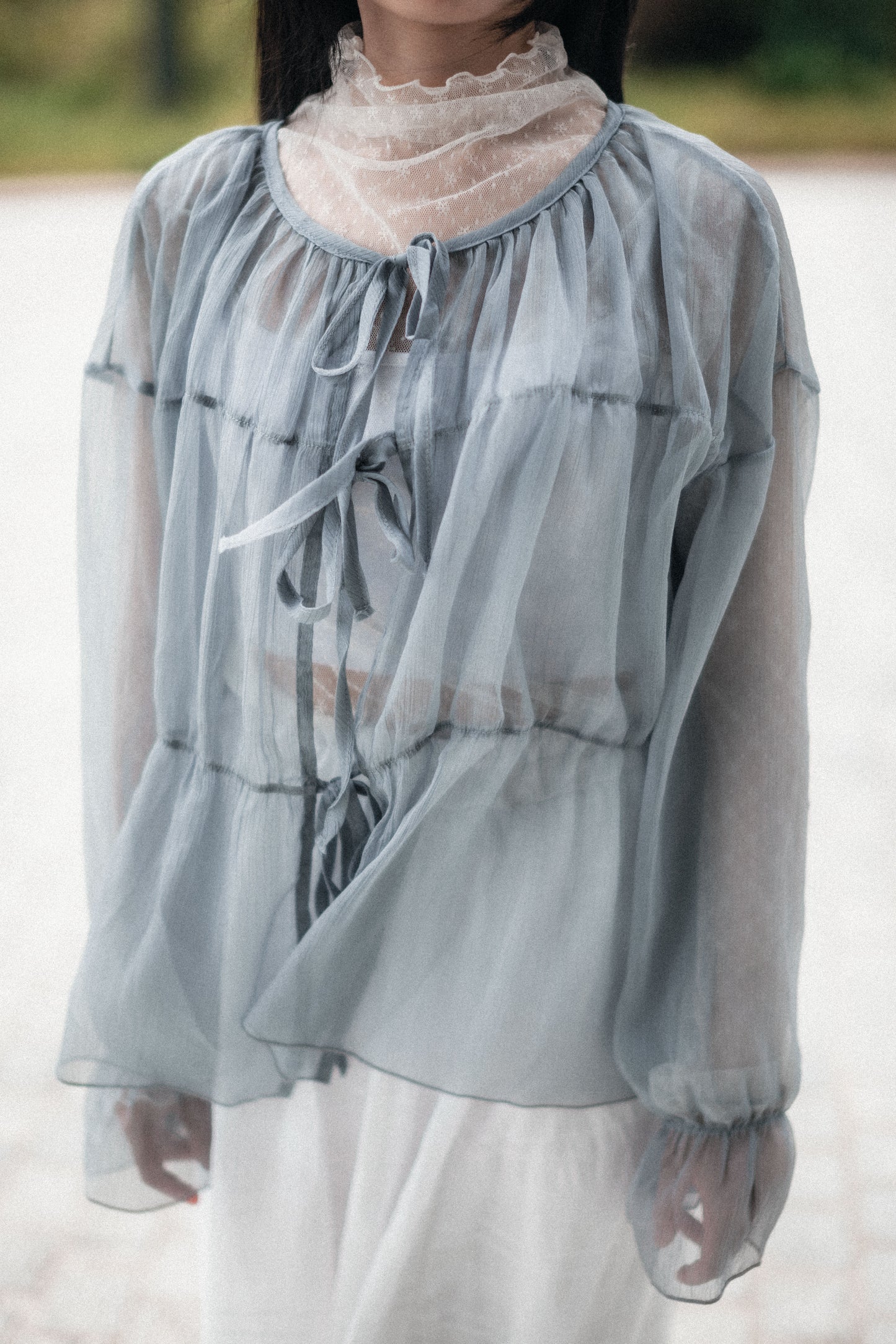 Comeback!! 超美💖透透紗紗綁帶外搭|4色入e