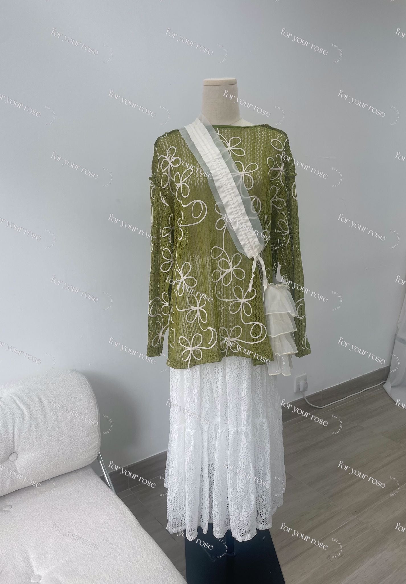 白花花pattern網洞outer|5色入