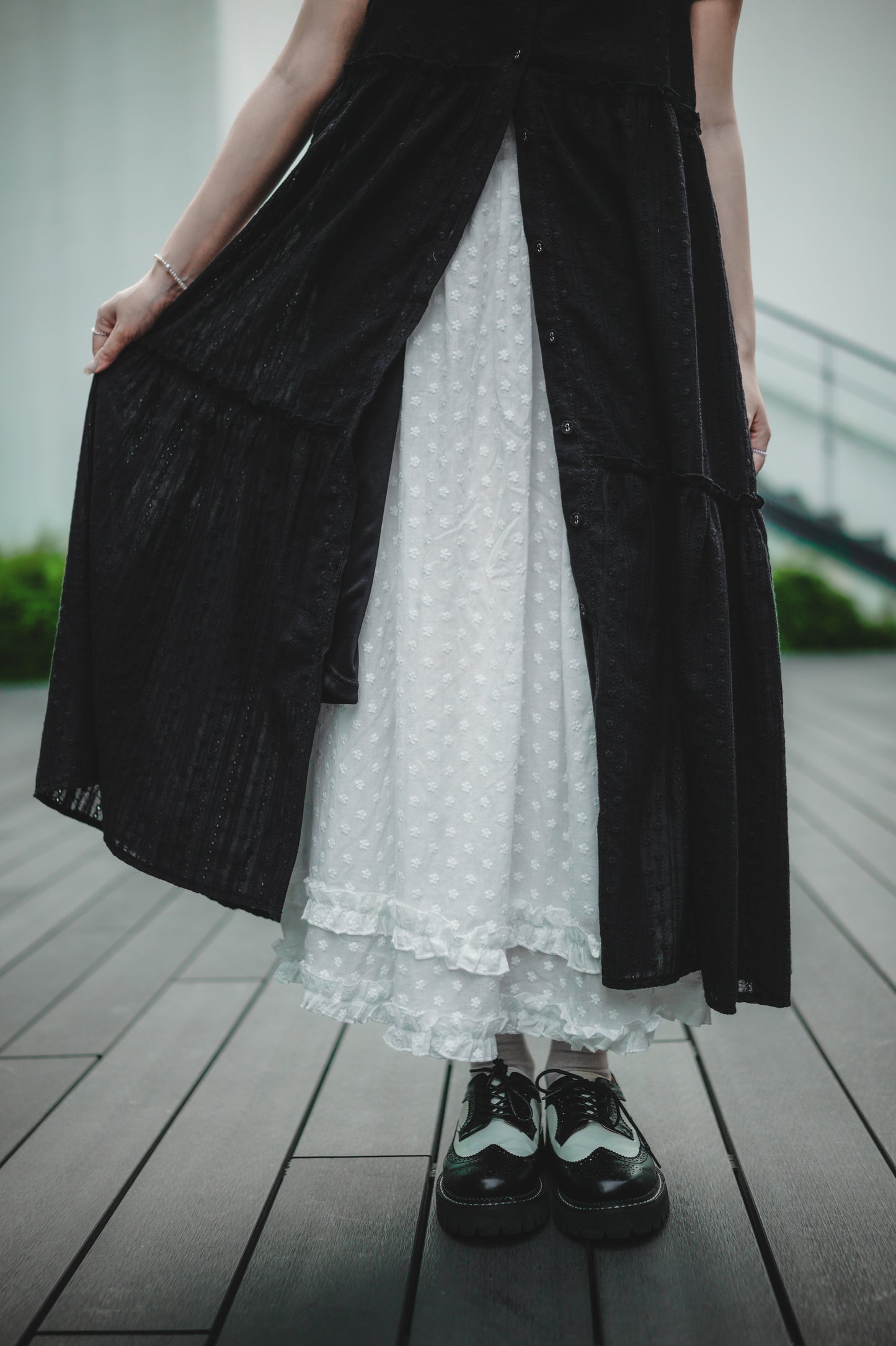 銀扣小通花開鈕OPS|2色入