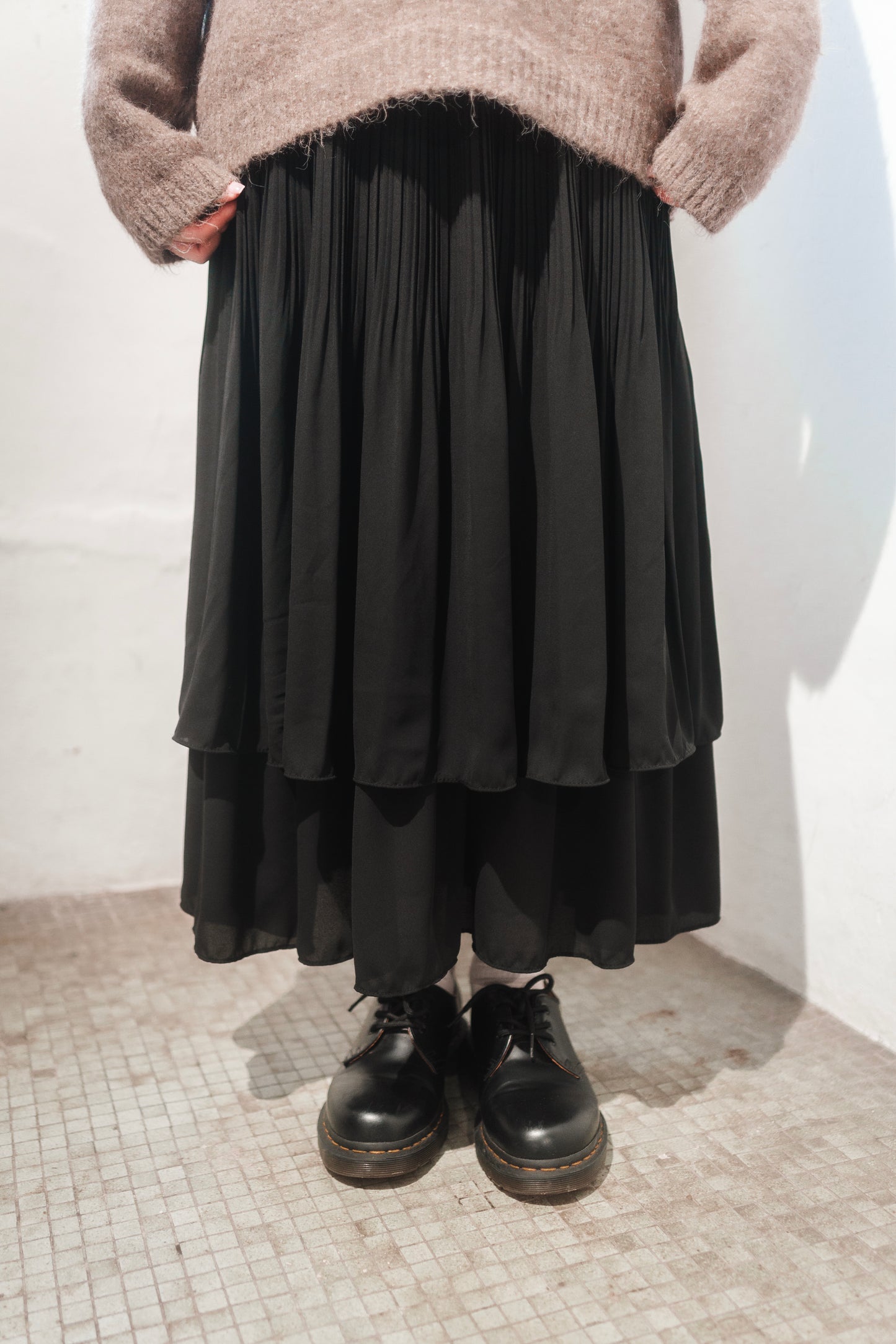 氣質仙女細褶雙層飄飄裙|3色入