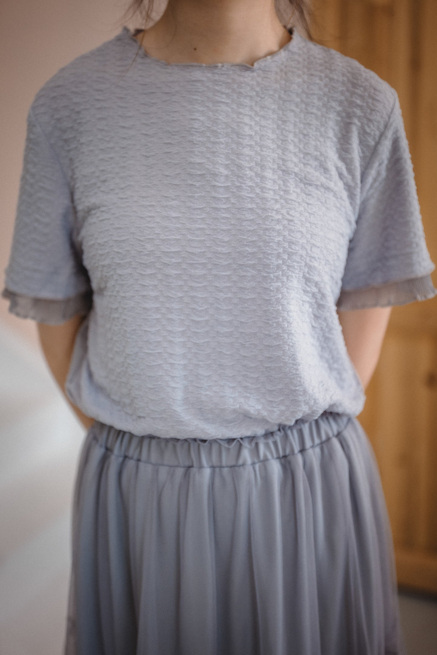 超soft☁️ 棉花糖拼接手袖TOP|3色入