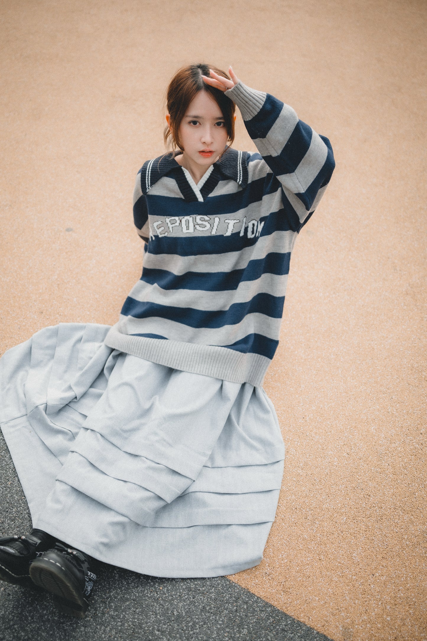 灰色系🩶褶褶層半身裙|2色入