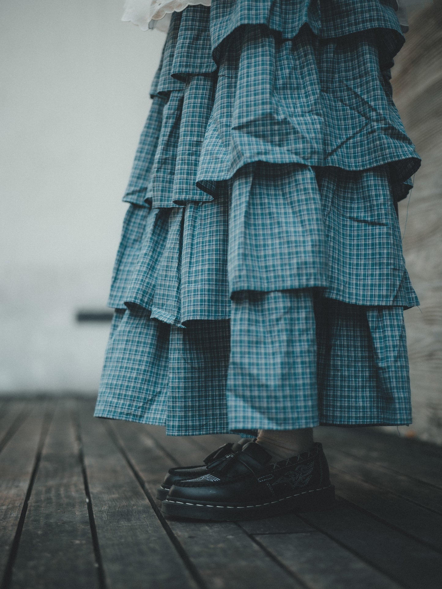 超日系!層層蛋糕格子sk|2色入