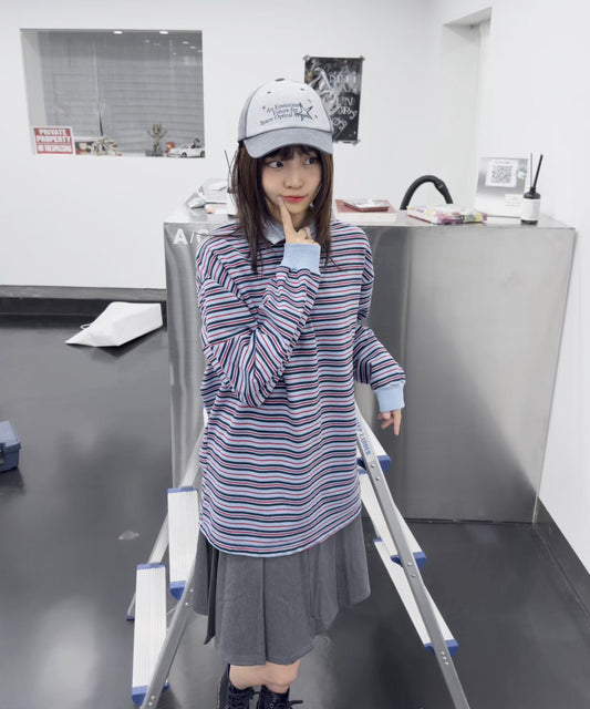 Bolty Stripe Collared T-shirt|3色入