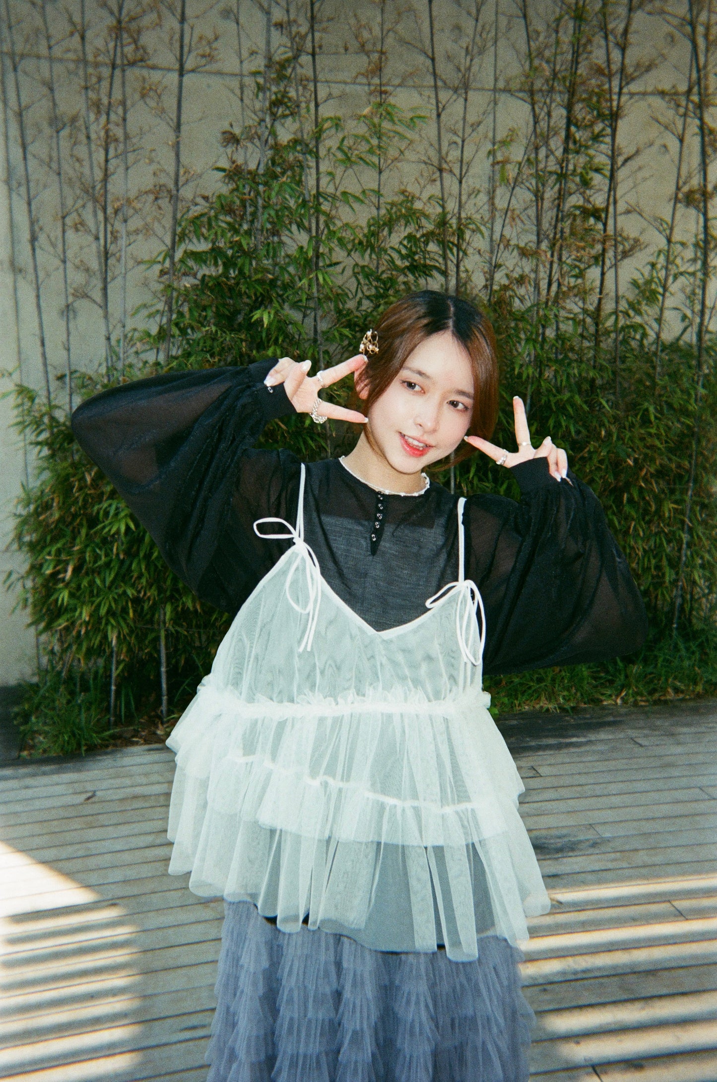 JP輕透綁帶襯衫blouse|3色入