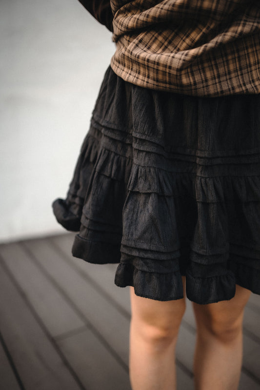 甜美花邊層層蛋糕短裙|2色入