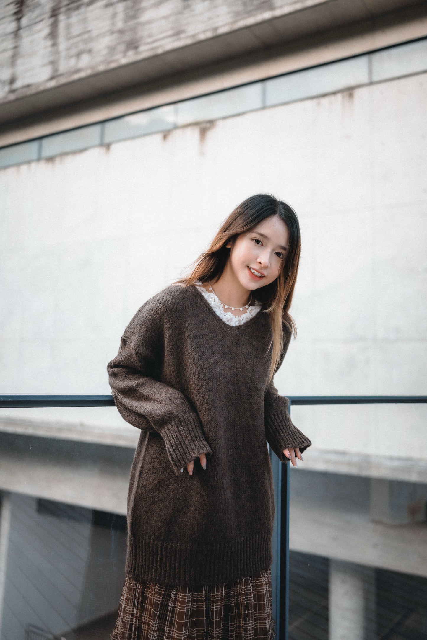 三分甜🍡軟糯Lace V領毛衣|3色入