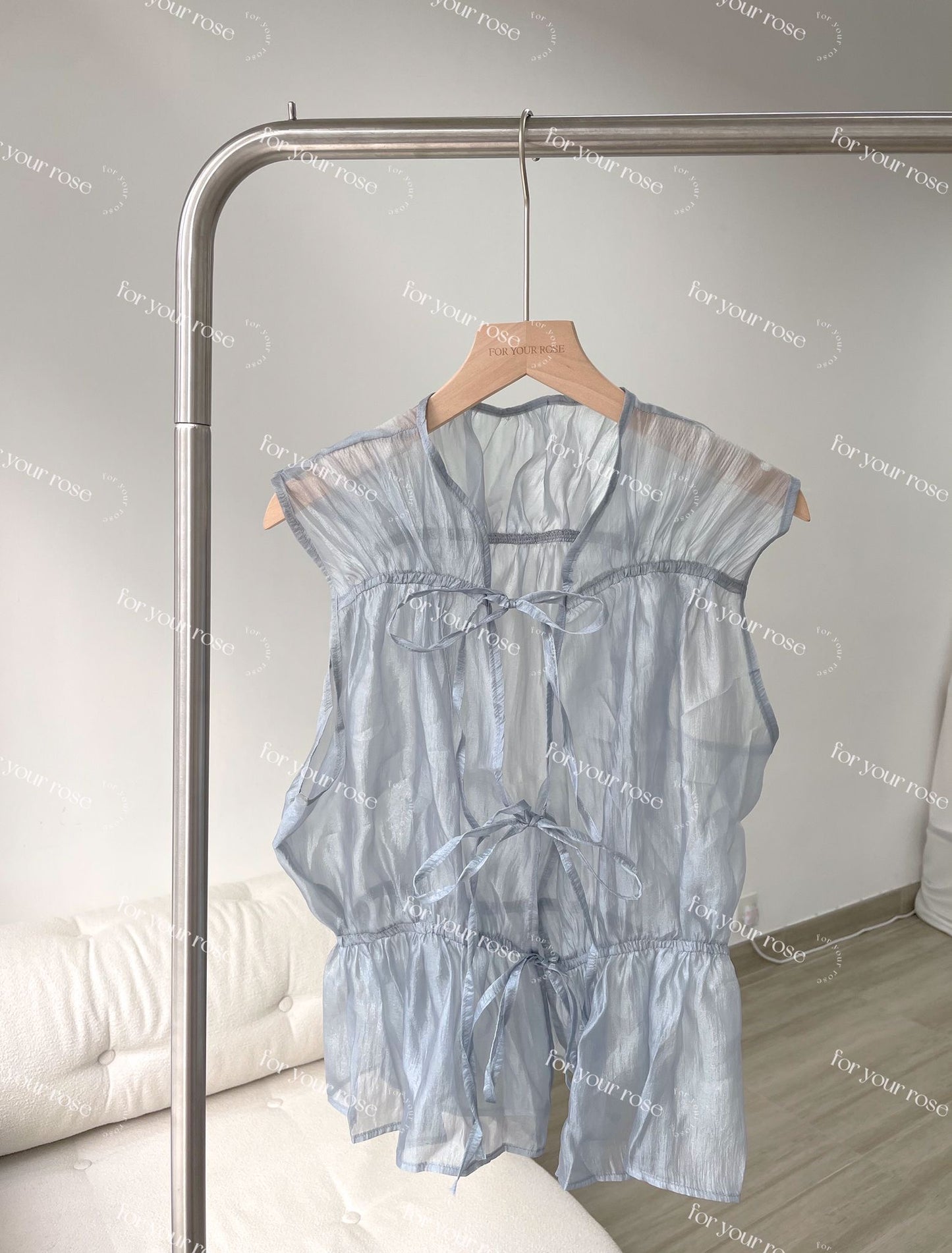 日系透明感🎐綁帶背心外搭|5色入