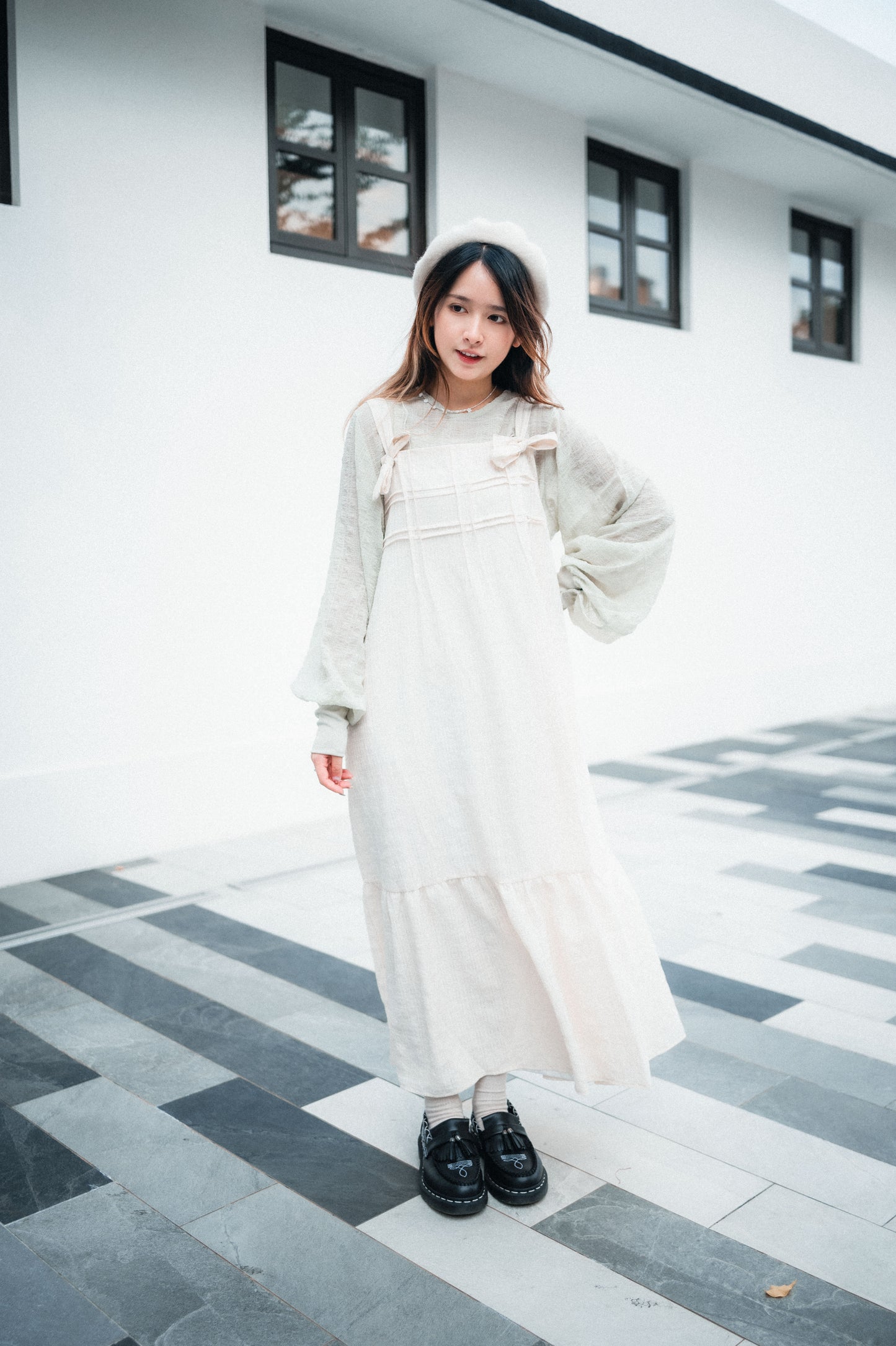 壓褶格格▫️綁帶慵懶風OPS|3色入