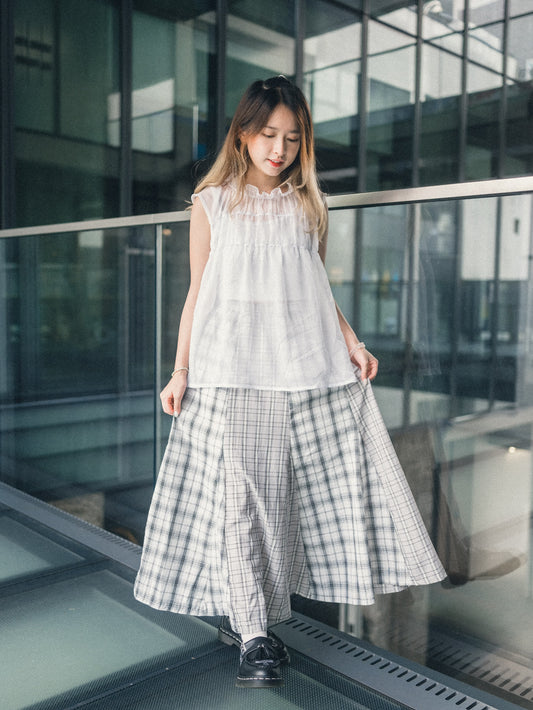 超美▪️復古拼接格紋半身長裙|2色入