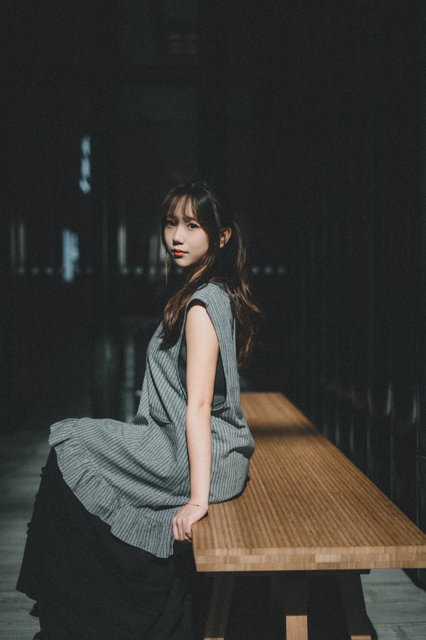 KR側褶邊棉質寬身背心|5色入