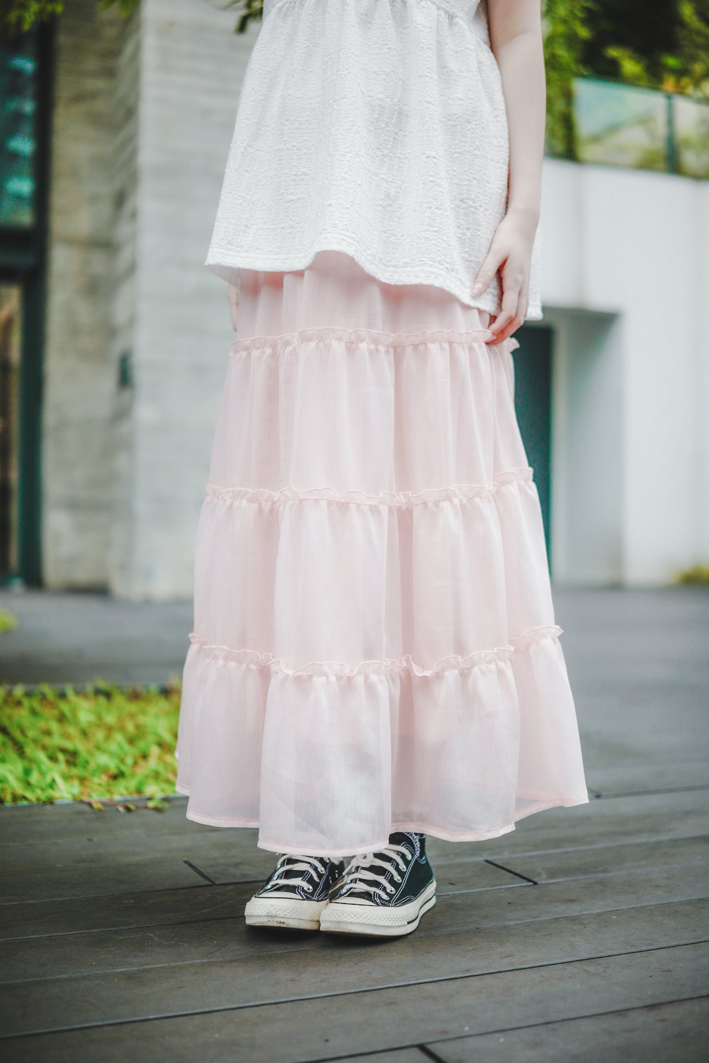 薄紗小ruffle蛋糕裙|3色入