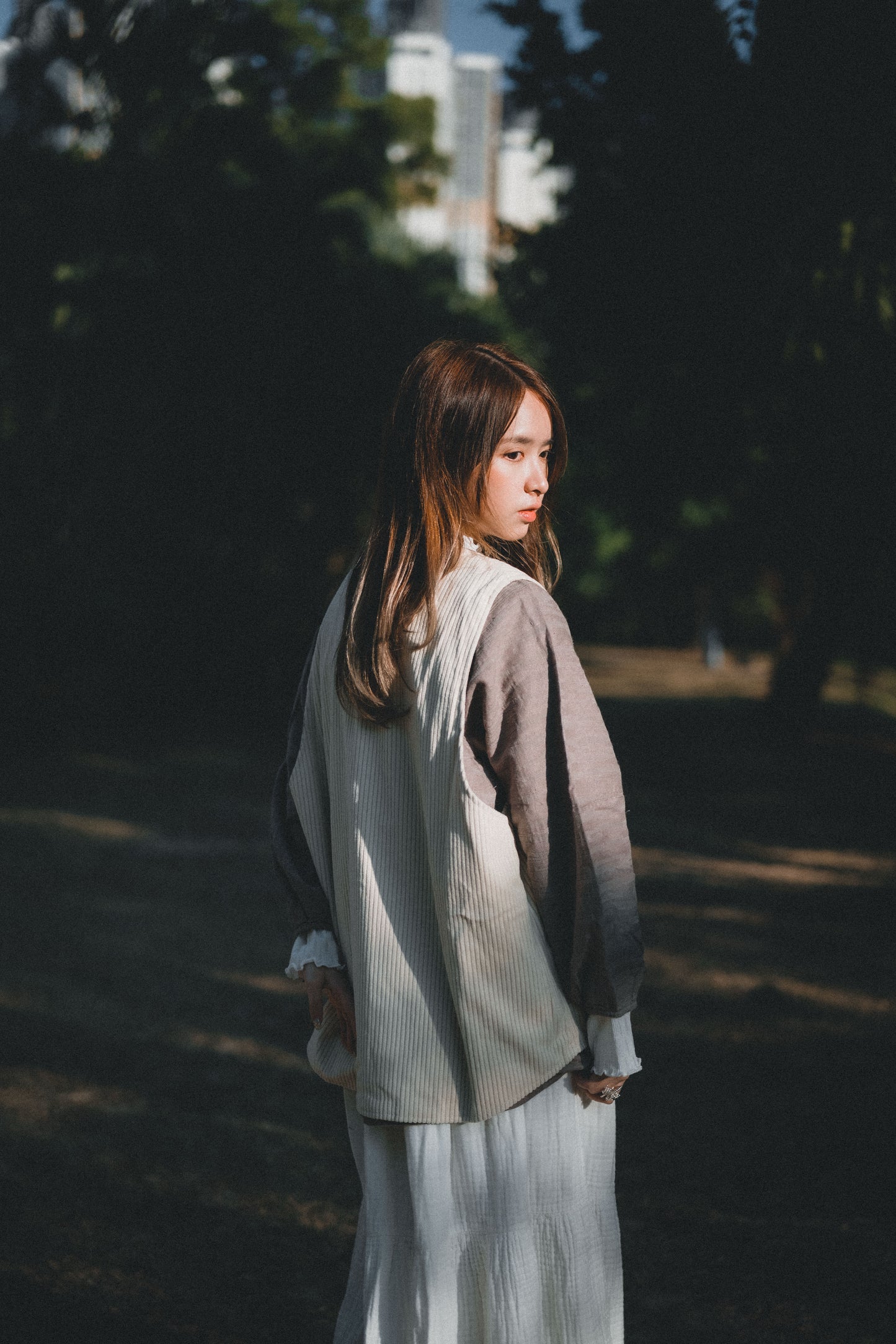 兩面穿QQ格仔鈕扣馬甲|2色入