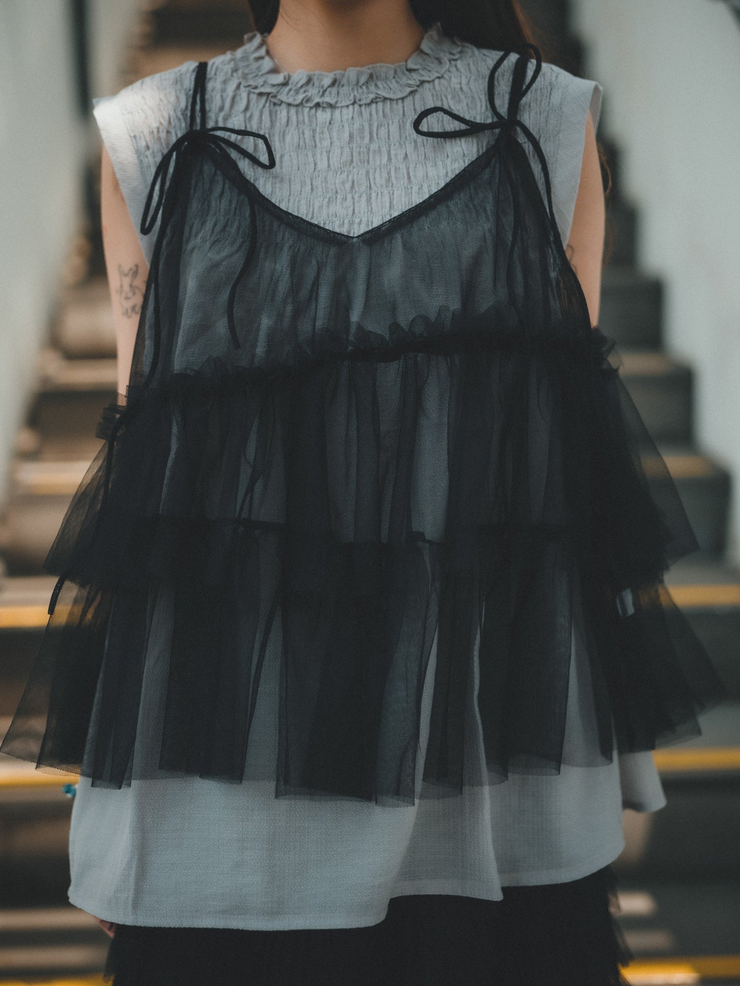 舒服☁️ 皺皺RUFFLE領背心|4色入