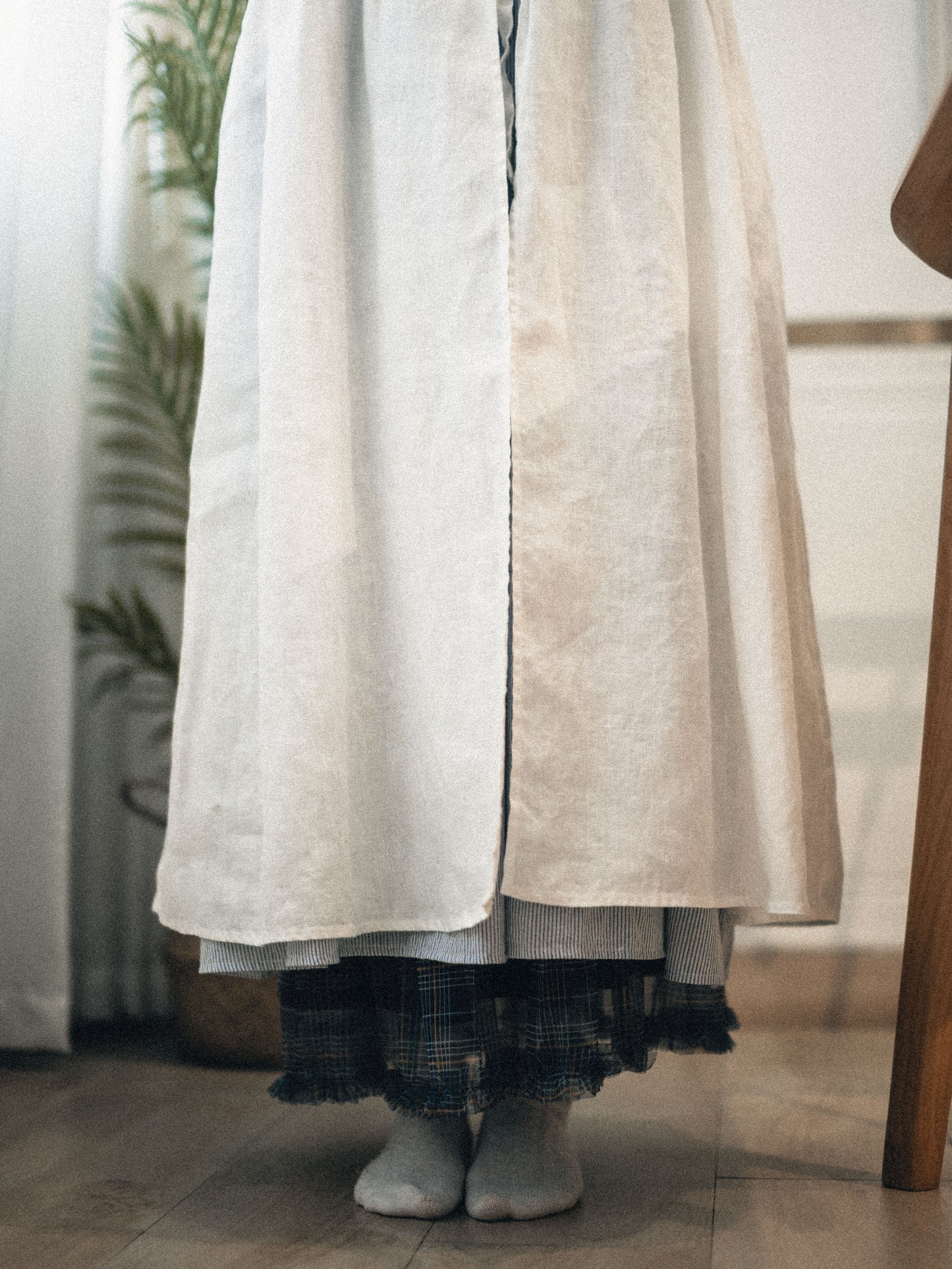 無印風.麻質交疊布OPS|2色入