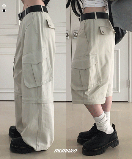 【全預訂】Cargo Three Way Bermuda Pants|2色入