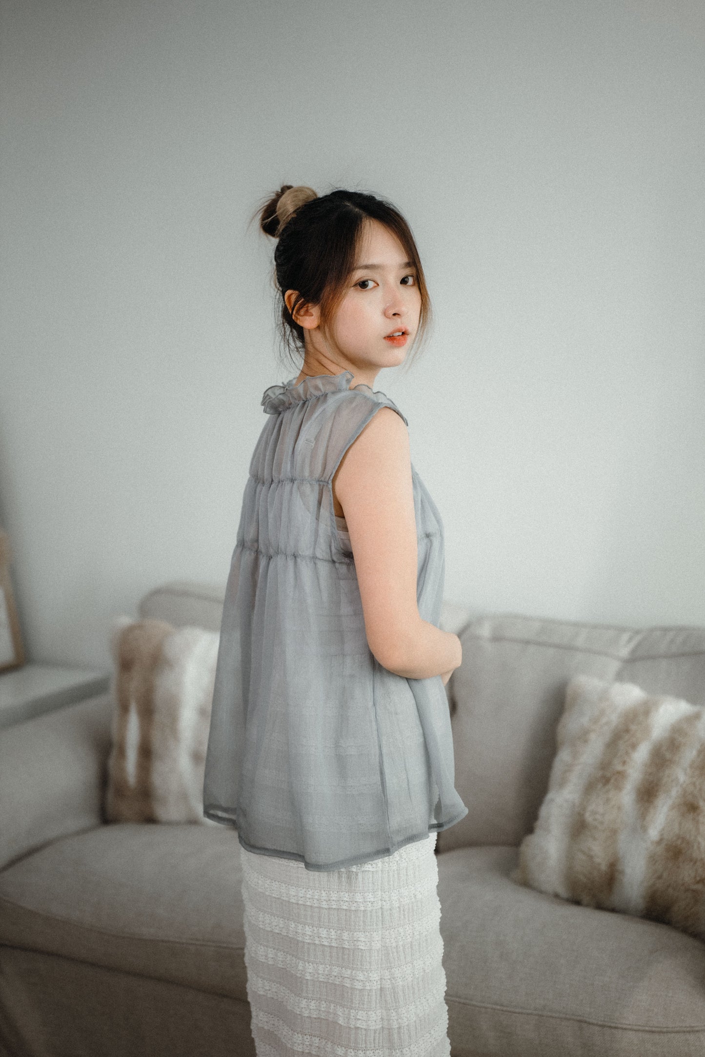 透明感🫧Ruffle Layer Top|4 colors