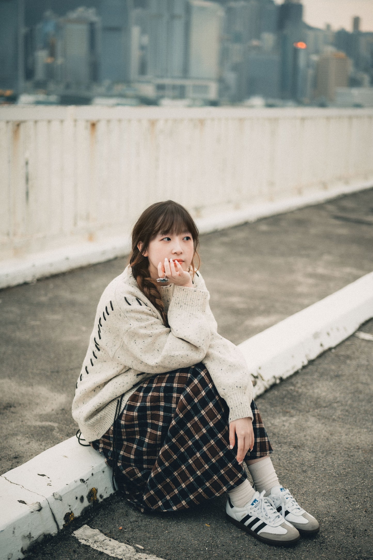 曲奇趣趣🍪 拼色粗縫繫帶針織上衣|3色入