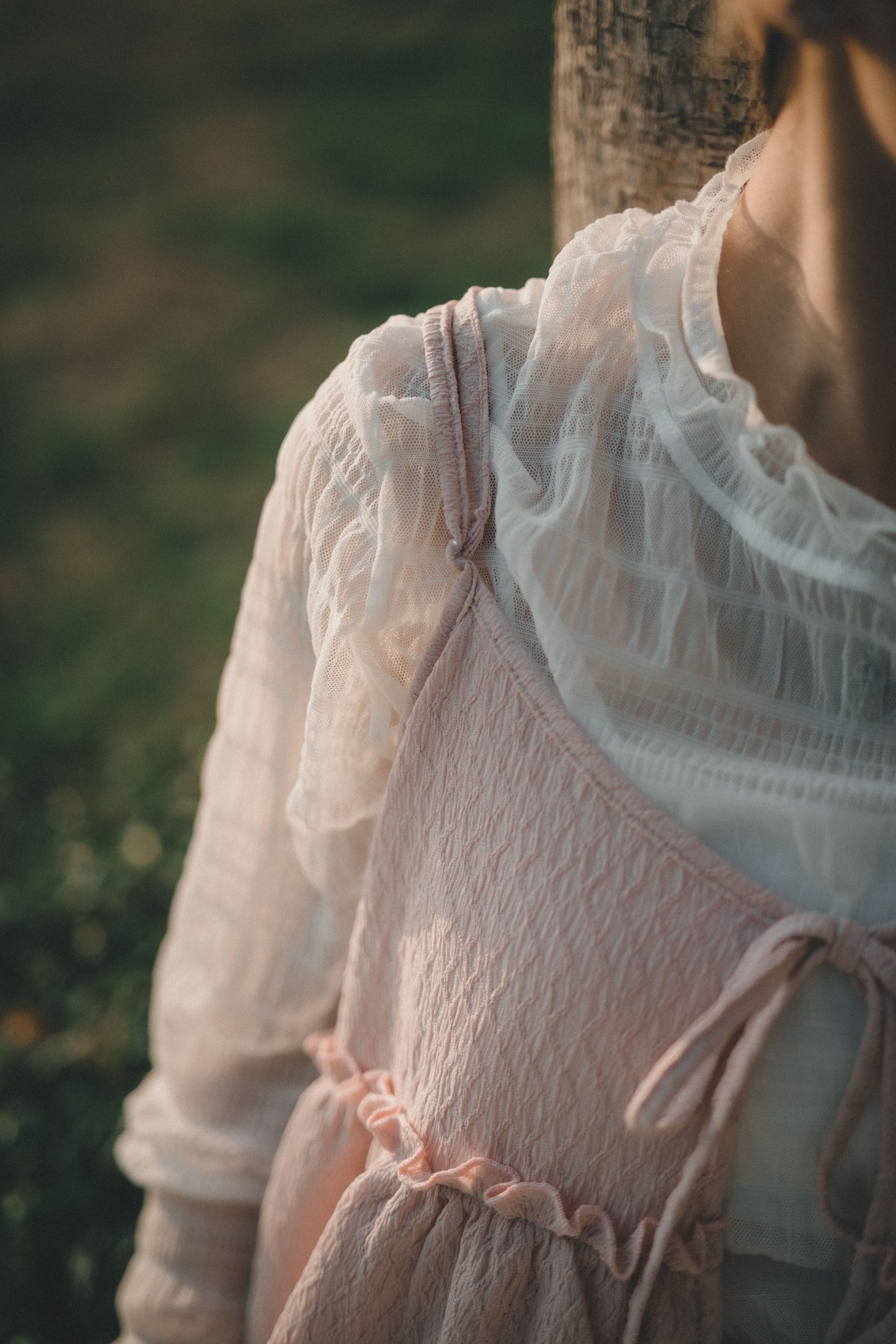 小菱格壓紋🔸荷葉吊帶layer|3色入