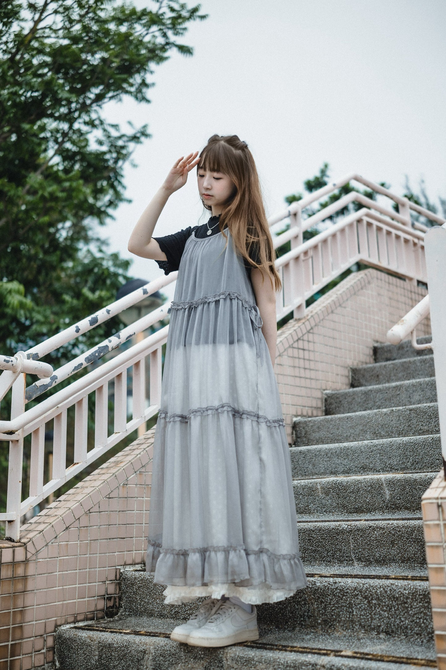 易襯皺皺➿捲邊Tee|2色入