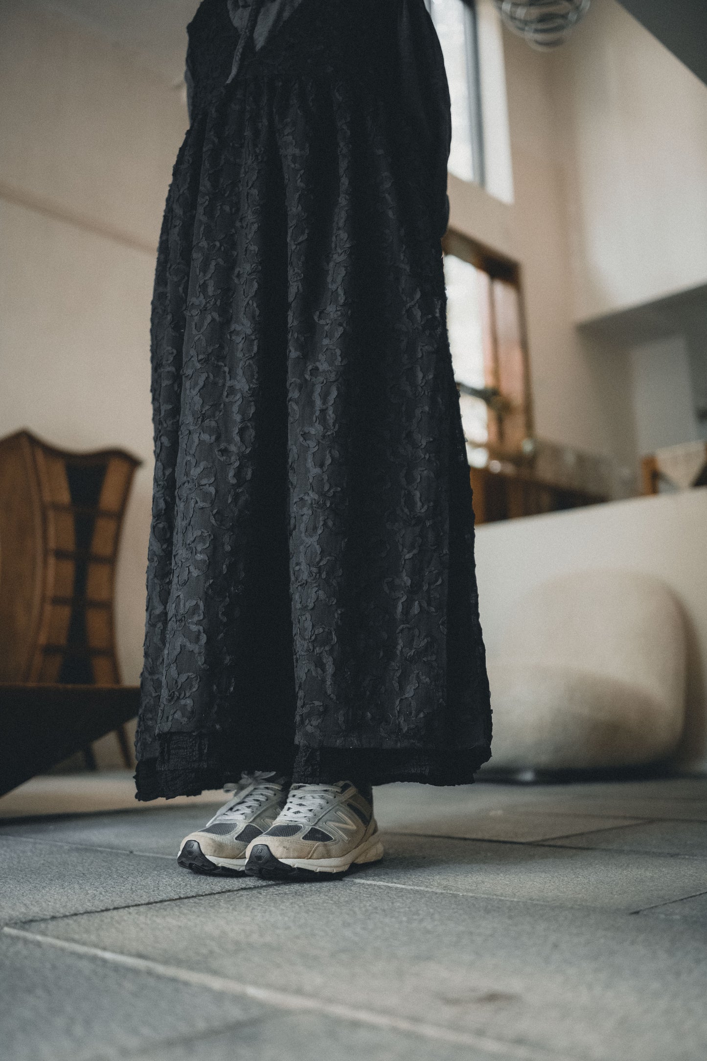 立體花花V領透透OPS|2色入