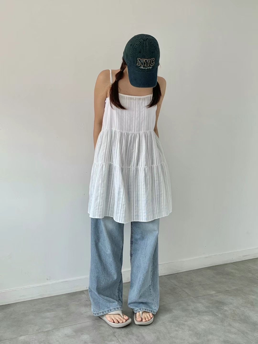 百搭疊穿暗花吊帶背心裙|3色入