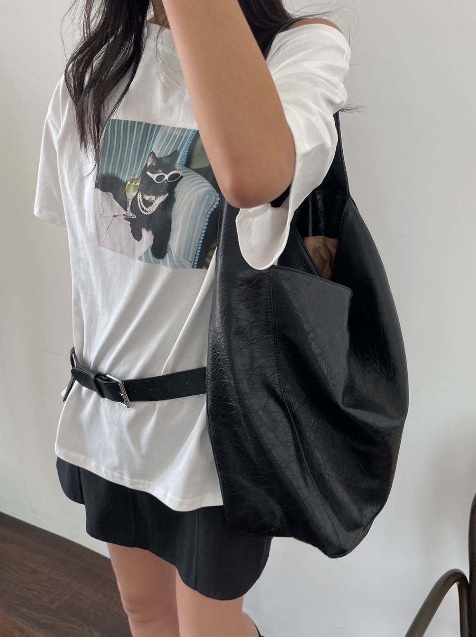 黑超貓貓🕶️ 露肩T-shirt|2色入