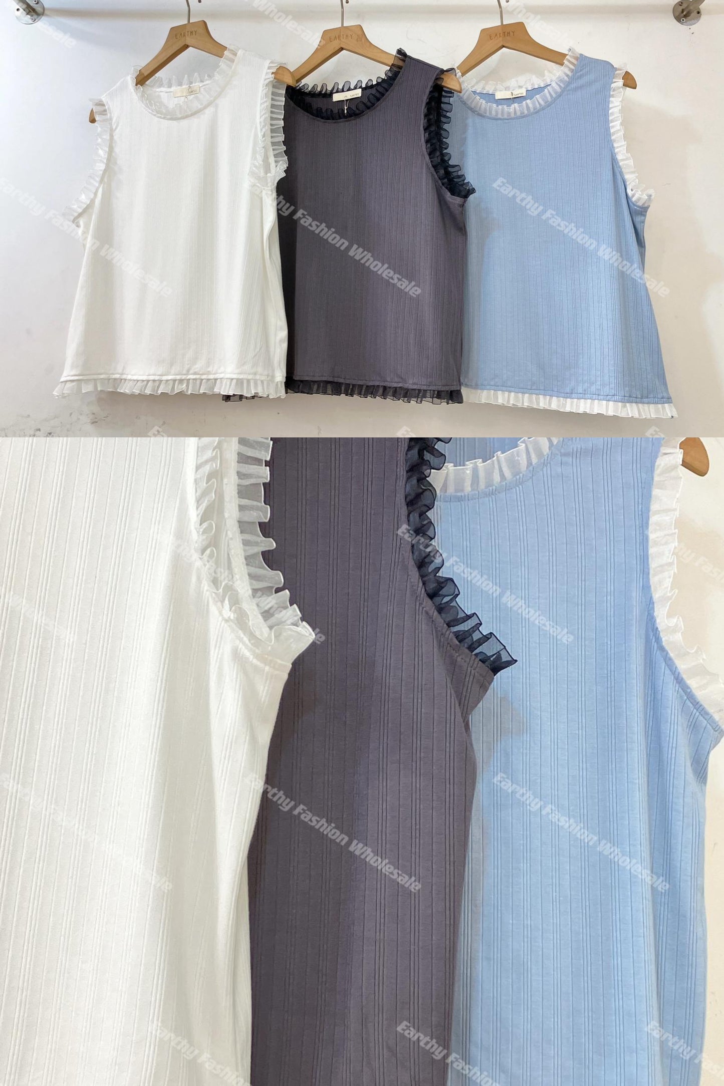 立體LACE背心|3色入