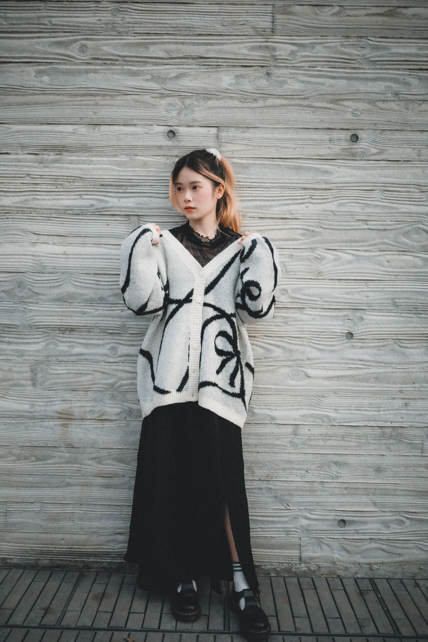 超靚必入😭❣️線描蝴蝶結針織外套|3色入