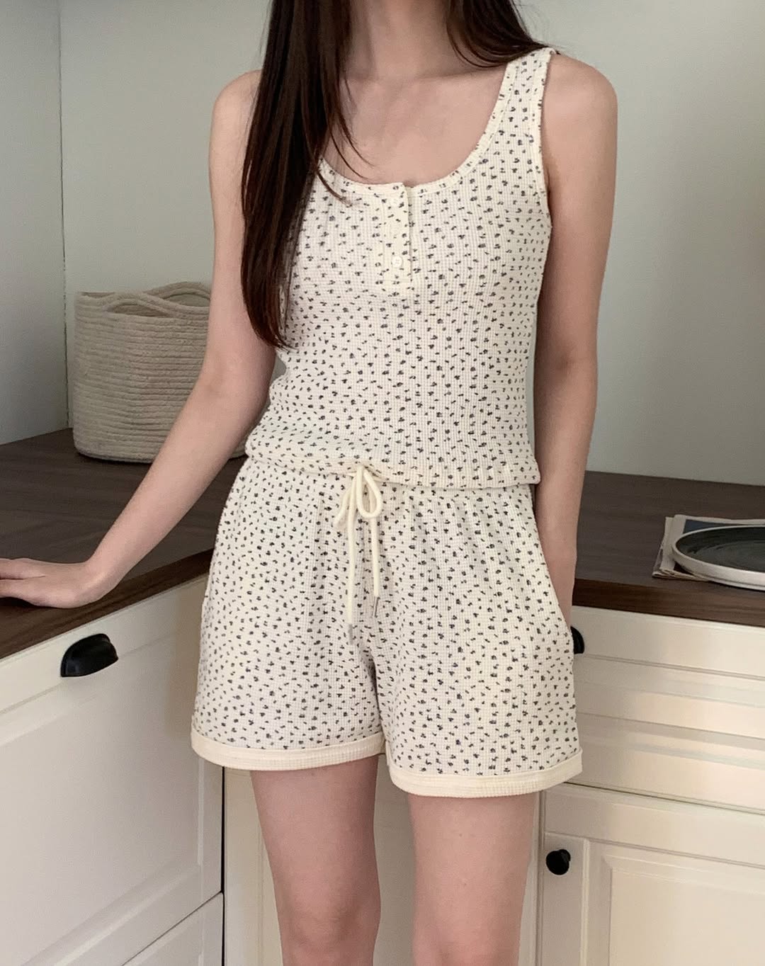 夏天💐小碎花方領背心|3色入