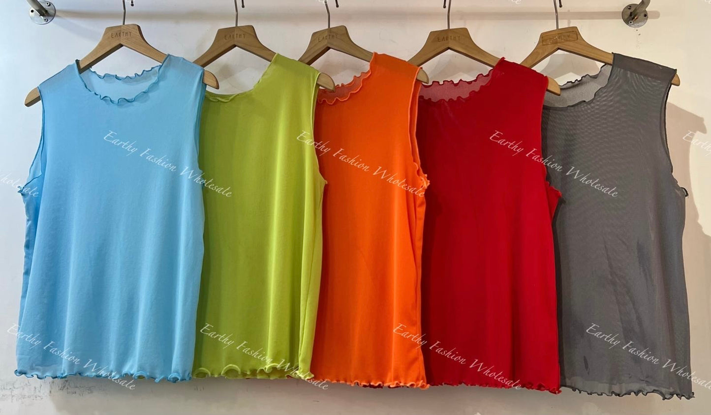 日系感🌈彩色透透背心|5 colors