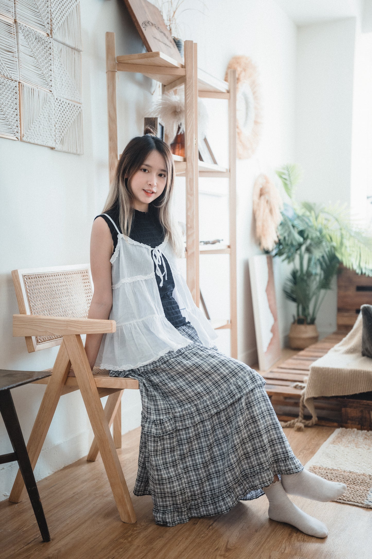 莫蘭迪𝓉ℴ𝓃ℯ花邊綁帶外搭|4色入